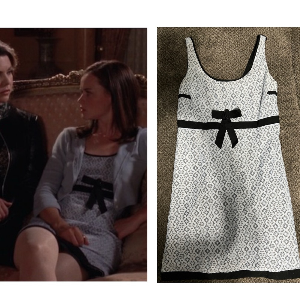 ASO Rory Gilmore from Gilmore Girls Blue Lace Shift Dress With Bow